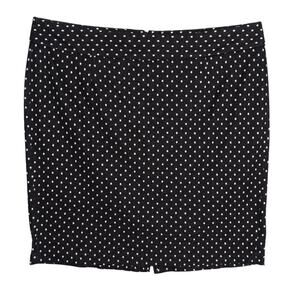 Lane Bryant Polka Dot Skirt Black and White Size 22 Slit on Back Zipper Closure
